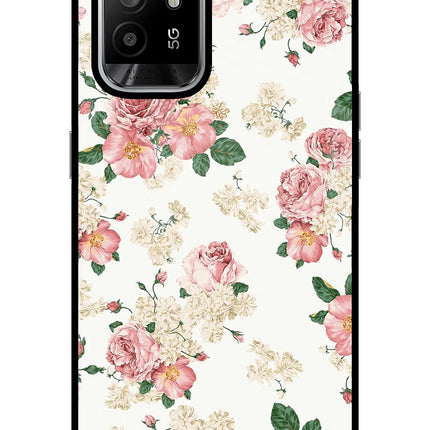 Flowers Oppo F19 Pro+ Glass Case Back Cover by Casekaro