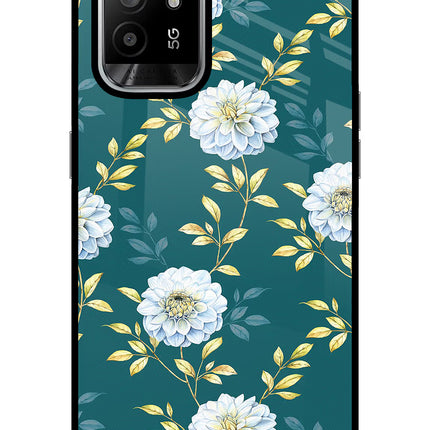 Flowers Oppo F19 Pro+ Glass Case Back Cover by Casekaro