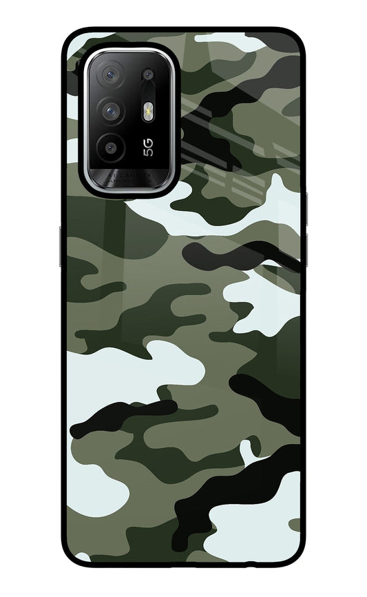 Camouflage Oppo F19 Pro+ Glass Case