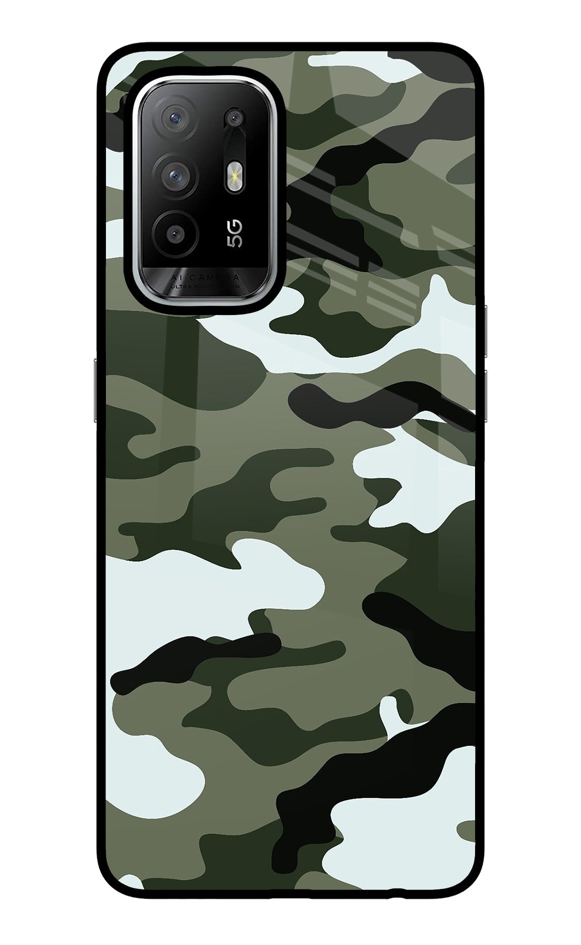 Camouflage Oppo F19 Pro+ Back Cover