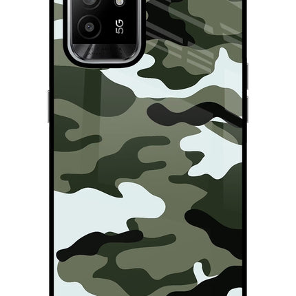 Camouflage Oppo F19 Pro+ Glass Case