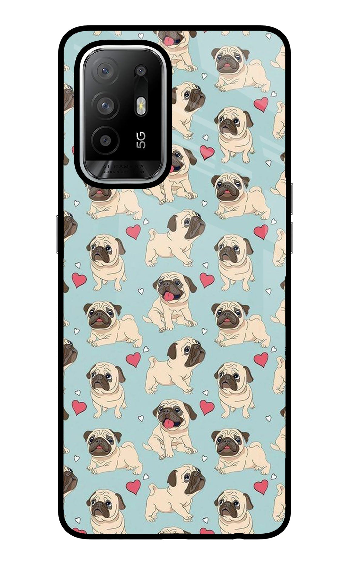 Pug Dog Oppo F19 Pro+ Back Cover