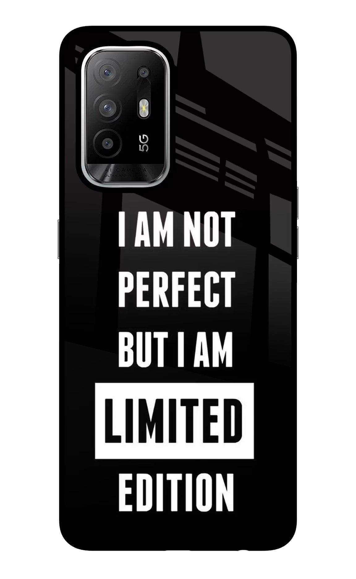 I Am Not Perfect But I Am Limited Edition Oppo F19 Pro+ Glass Case Back Cover by Casekaro