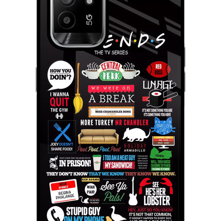 FRIENDS Oppo F19 Pro+ Glass Case Back Cover by Casekaro