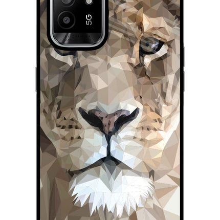 Lion Art Oppo F19 Pro+ Glass Case Back Cover by Casekaro