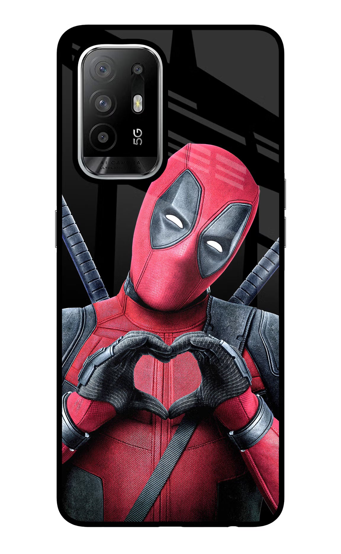 Deadpool Oppo F19 Pro+ Glass Case Back Cover by Casekaro
