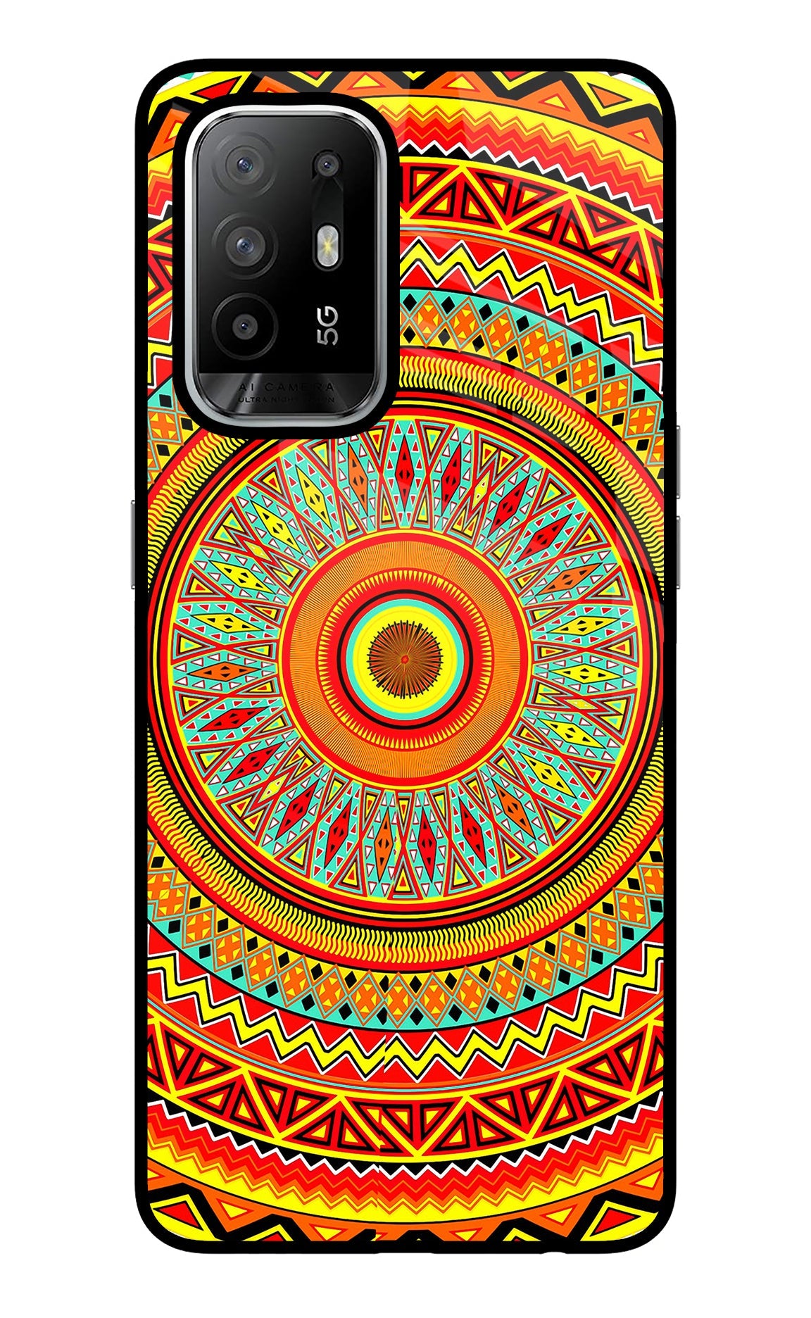 Mandala Pattern Oppo F19 Pro+ Back Cover