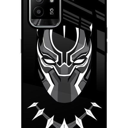 Black Panther Oppo F19 Pro+ Glass Case Back Cover by Casekaro