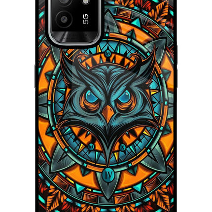 Angry Owl Art Oppo F19 Pro+ Glass Case Back Cover by Casekaro