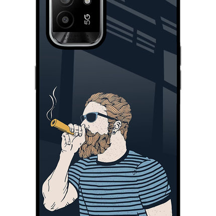 Smoking Oppo F19 Pro+ Glass Case Back Cover by Casekaro