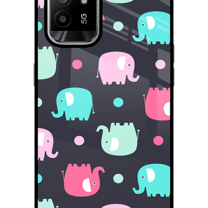 Elephants Oppo F19 Pro+ Glass Case