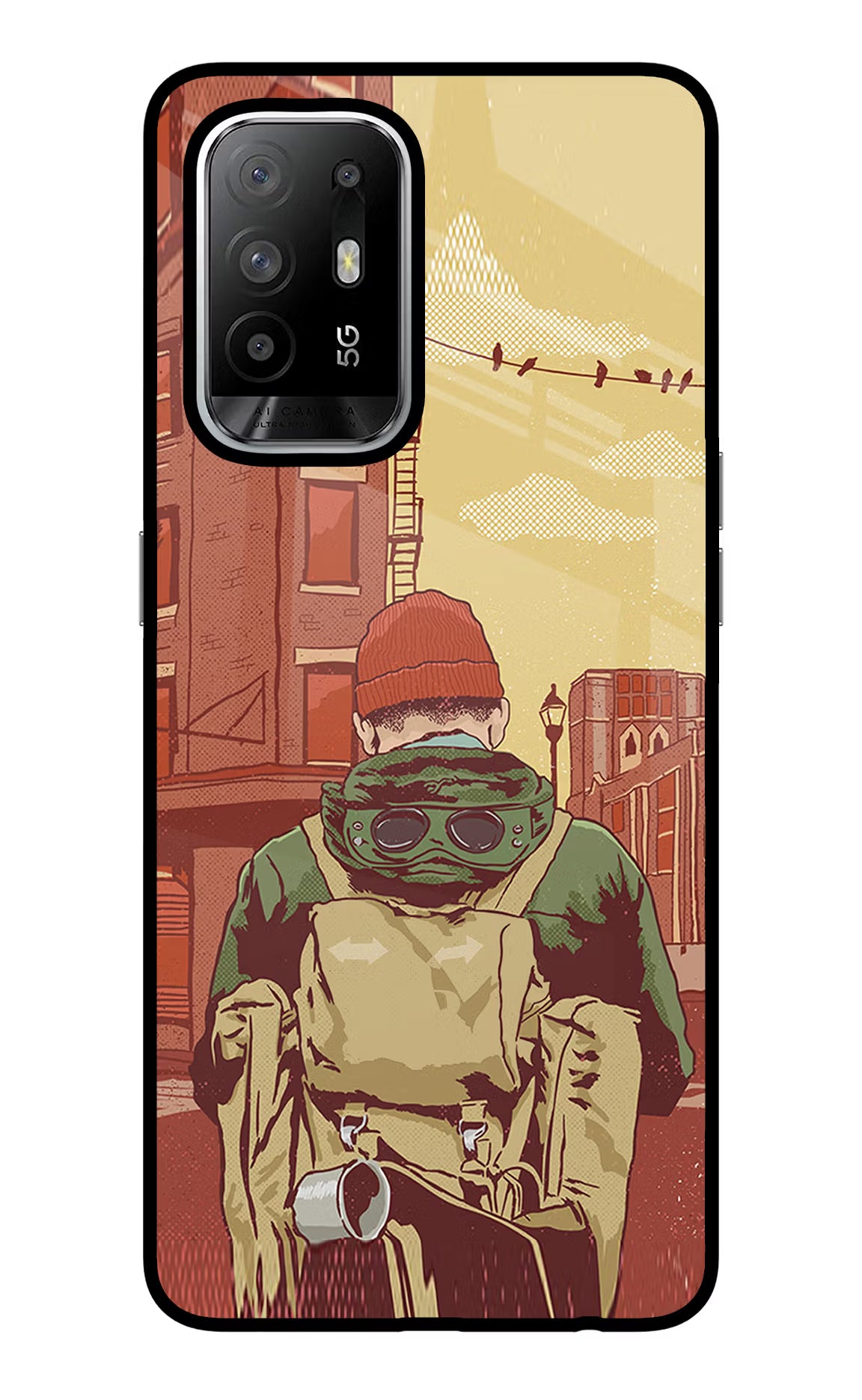 Adventurous Oppo F19 Pro+ Glass Case Back Cover by Casekaro