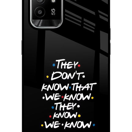 FRIENDS Dialogue Oppo F19 Pro+ Glass Case Back Cover by Casekaro
