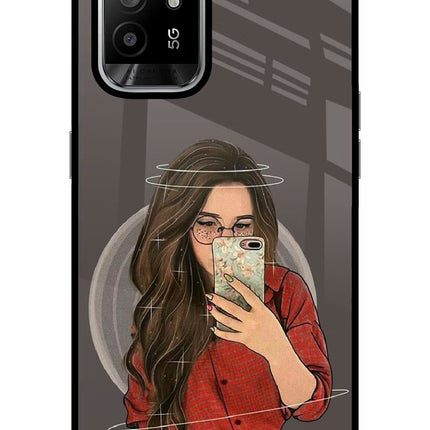 Selfie Queen Oppo F19 Pro+ Glass Case Back Cover by Casekaro