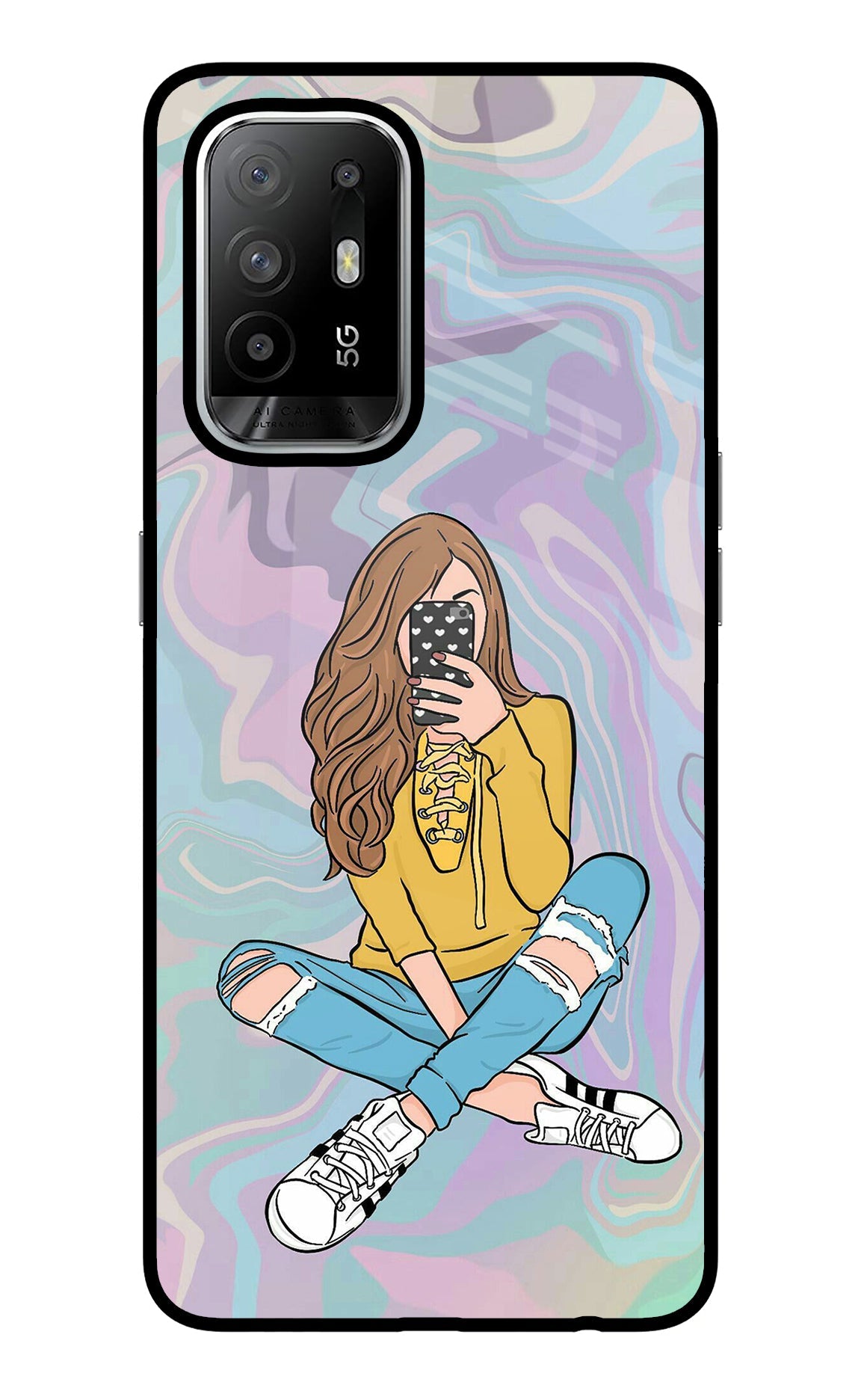 Selfie Girl Oppo F19 Pro+ Back Cover