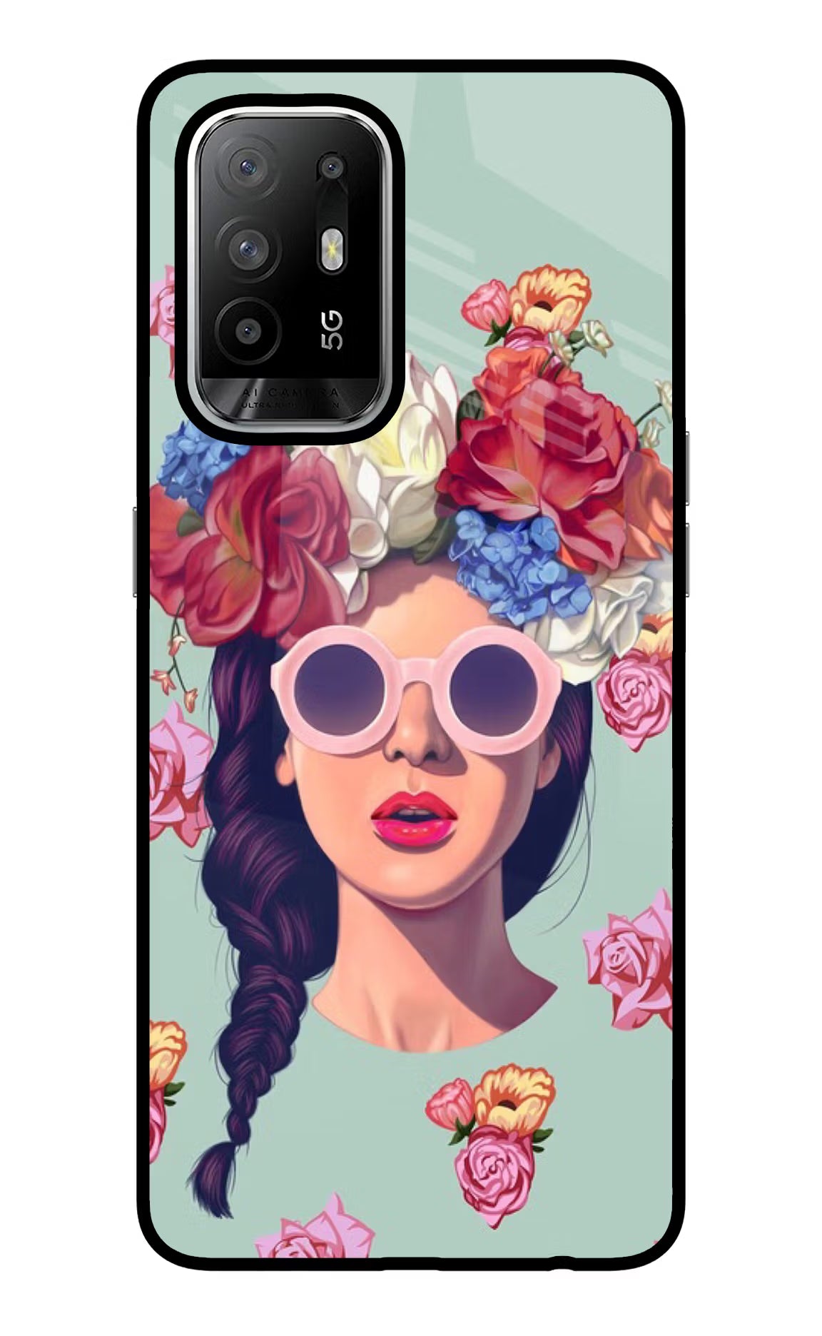 Pretty Girl Oppo F19 Pro+ Glass Case Back Cover by Casekaro