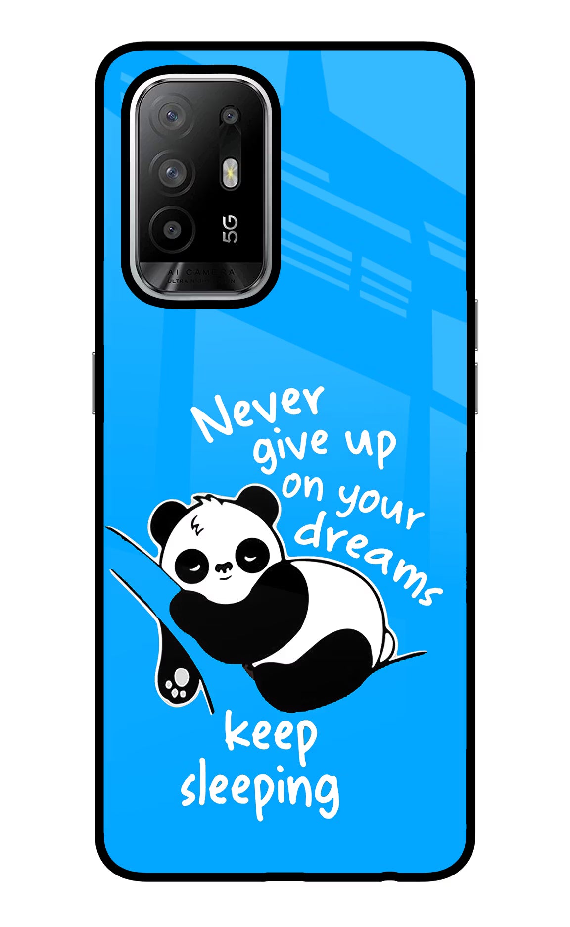 Keep Sleeping Oppo F19 Pro+ Glass Case Back Cover by Casekaro