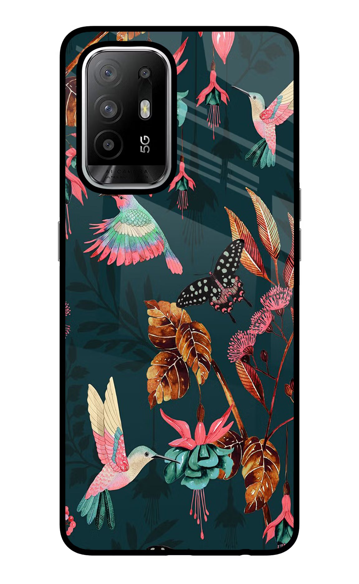 Birds Oppo F19 Pro+ Glass Case Back Cover by Casekaro