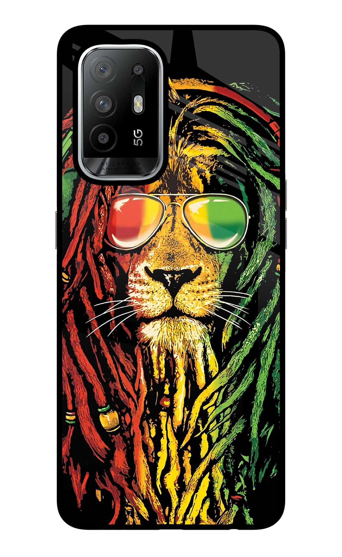 Rasta Lion Oppo F19 Pro+ Back Cover