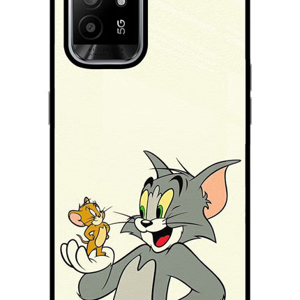 Tom & Jerry Oppo F19 Pro+ Glass Case Back Cover by Casekaro