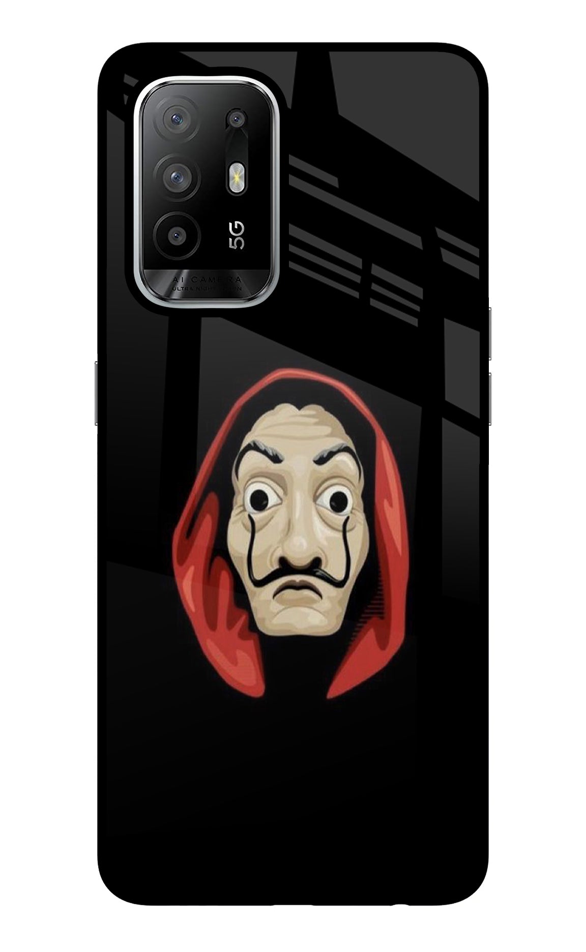 Money Heist Oppo F19 Pro+ Glass Case