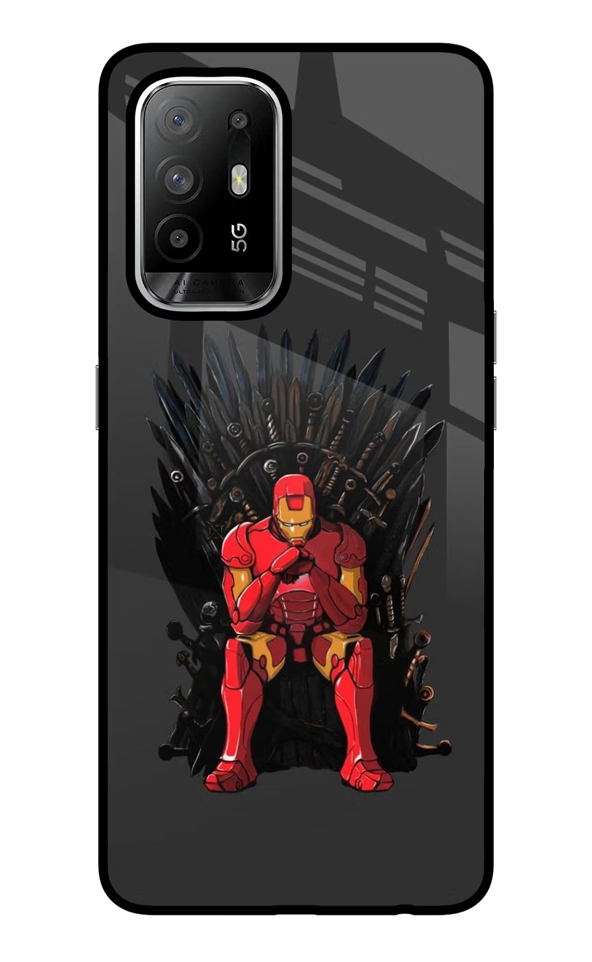 Ironman Throne Oppo F19 Pro+ Glass Case