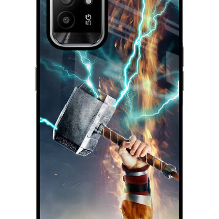 Thor Hammer Mjolnir Oppo F19 Pro+ Glass Case