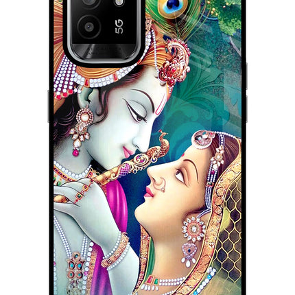 Lord Radha Krishna Oppo F19 Pro+ Glass Case Back Cover by Casekaro