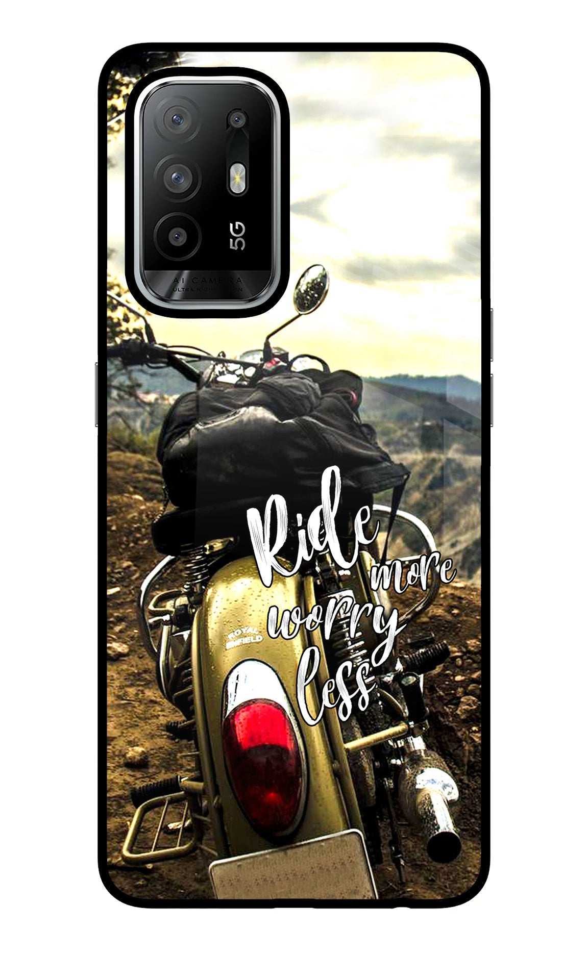 Ride More Worry Less Oppo F19 Pro+ Back Cover