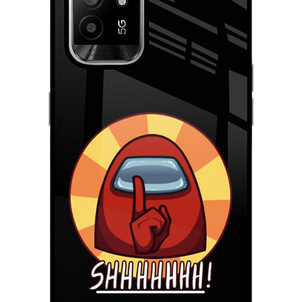 Among Us Shhh! Oppo F19 Pro+ Glass Case Back Cover by Casekaro