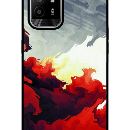 Fire Cloud Oppo F19 Pro+ Glass Case Back Cover by Casekaro
