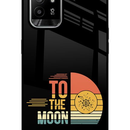 To the Moon Oppo F19 Pro+ Glass Case Back Cover by Casekaro