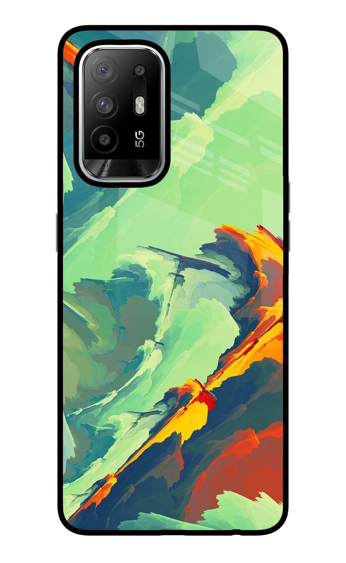 Paint Art Oppo F19 Pro+ Glass Case