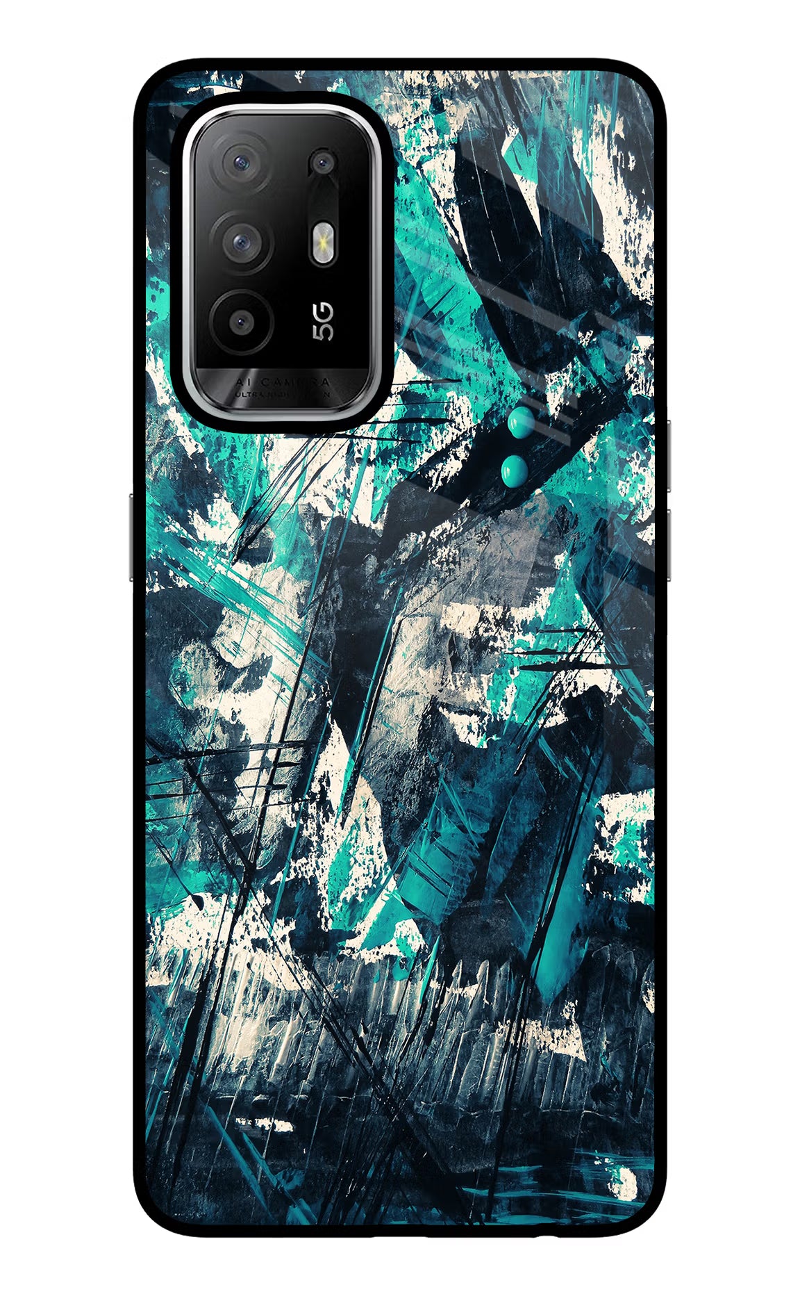 Artwork Oppo F19 Pro+ Glass Case Back Cover by Casekaro