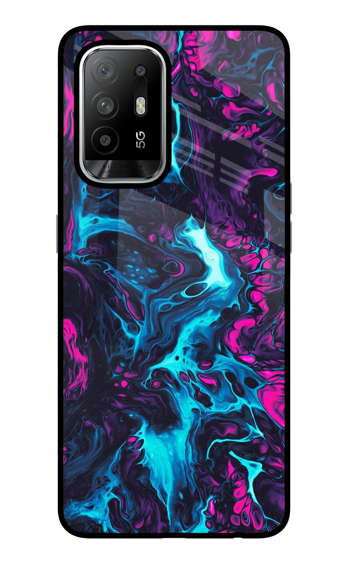 Abstract Oppo F19 Pro+ Glass Case