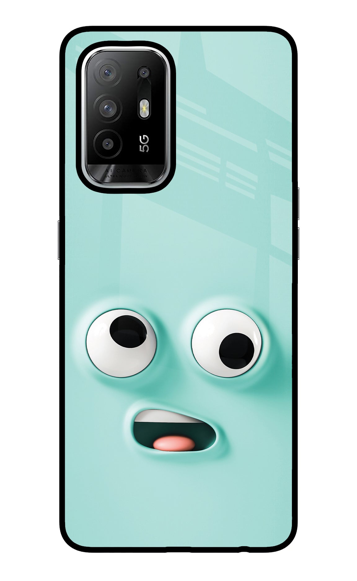 Funny Cartoon Oppo F19 Pro+ Glass Case