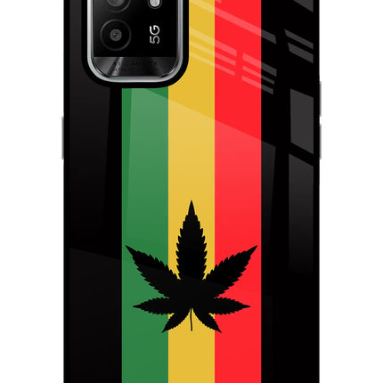 Weed Flag Oppo F19 Pro+ Glass Case Back Cover by Casekaro