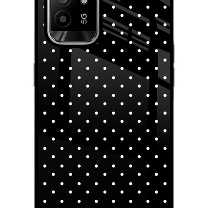 White Dots Oppo F19 Pro+ Glass Case Back Cover by Casekaro