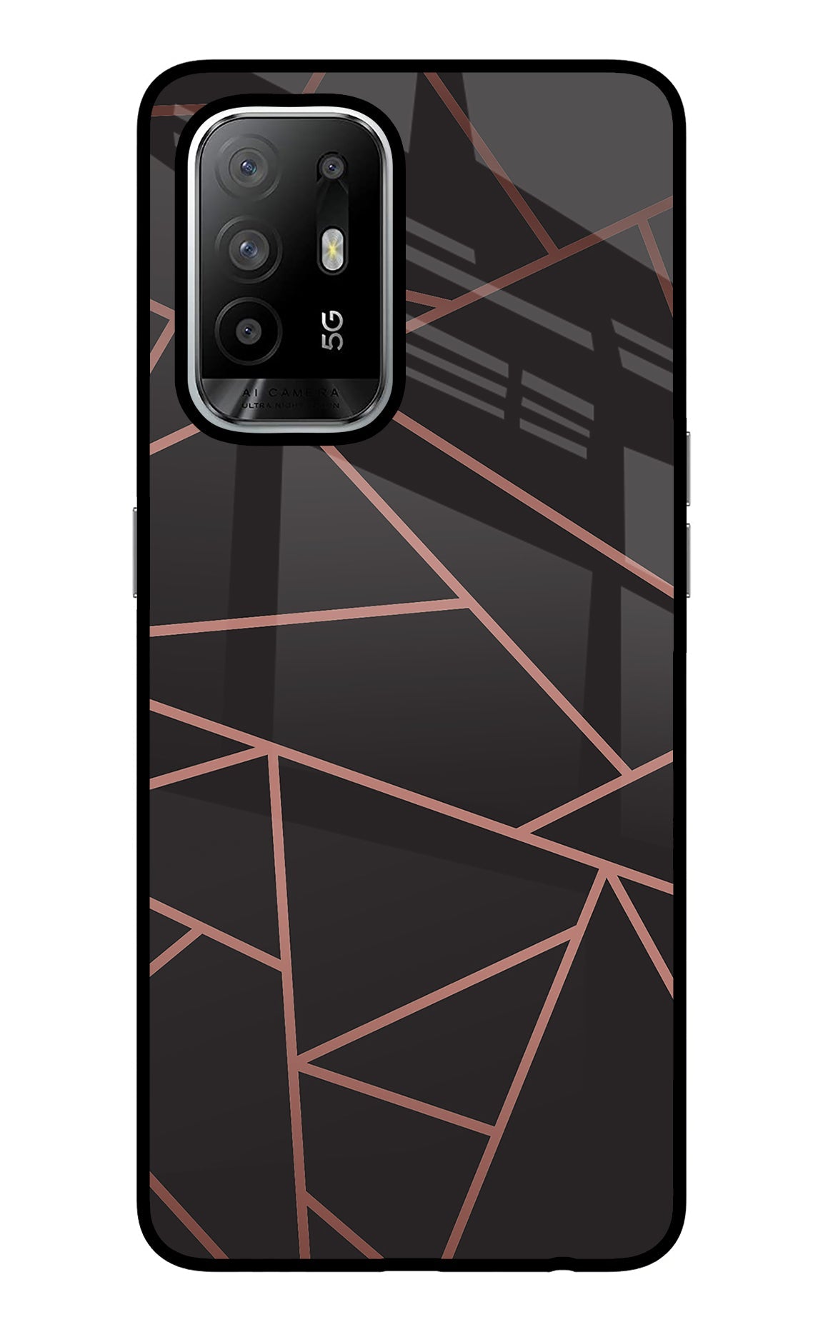 Geometric Pattern Oppo F19 Pro+ Glass Case