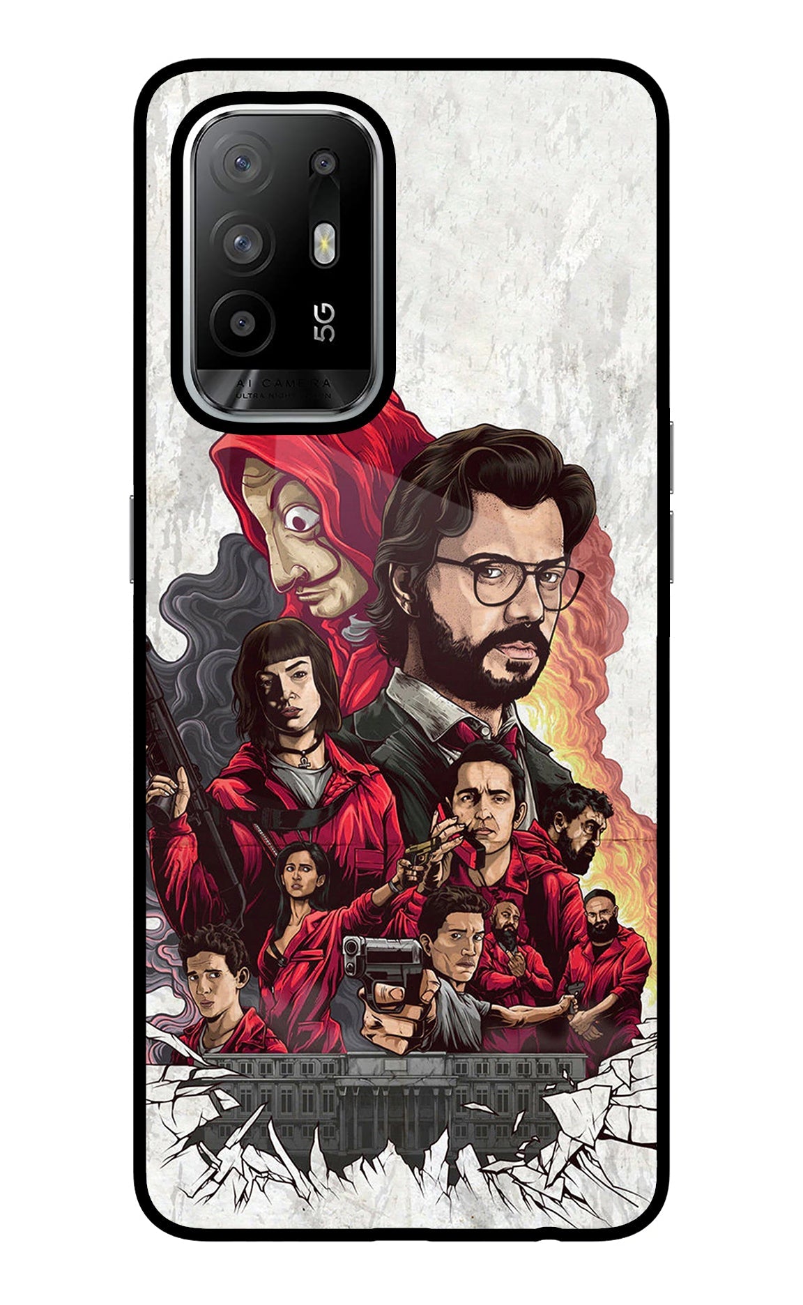 Money Heist Artwork Oppo F19 Pro+ Back Cover