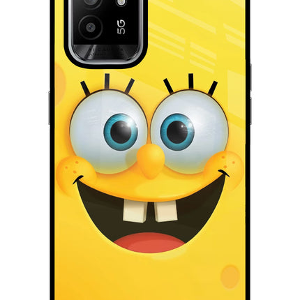 Sponge 1 Oppo F19 Pro+ Glass Case Back Cover by Casekaro