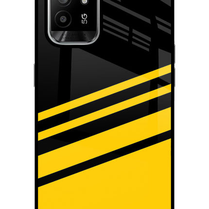 Yellow Shades Oppo F19 Pro+ Glass Case Back Cover by Casekaro