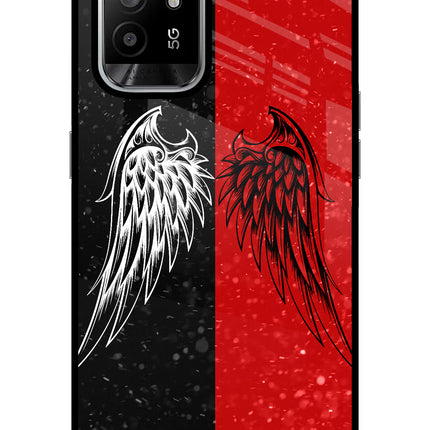 Wings Oppo F19 Pro+ Glass Case Back Cover by Casekaro