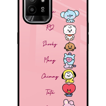 BTS names Oppo F19 Pro+ Glass Case Back Cover by Casekaro