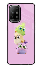 Cute Little Birds Oppo F19 Pro+ Glass Case