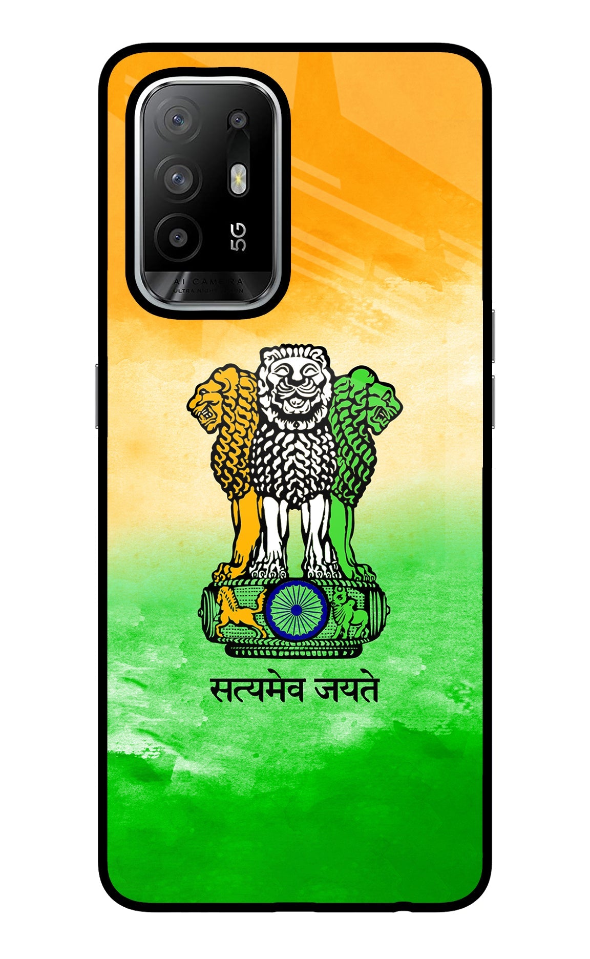 Satyamev Jayate Flag Oppo F19 Pro+ Back Cover