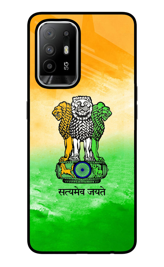 Satyamev Jayate Flag Oppo F19 Pro+ Glass Case