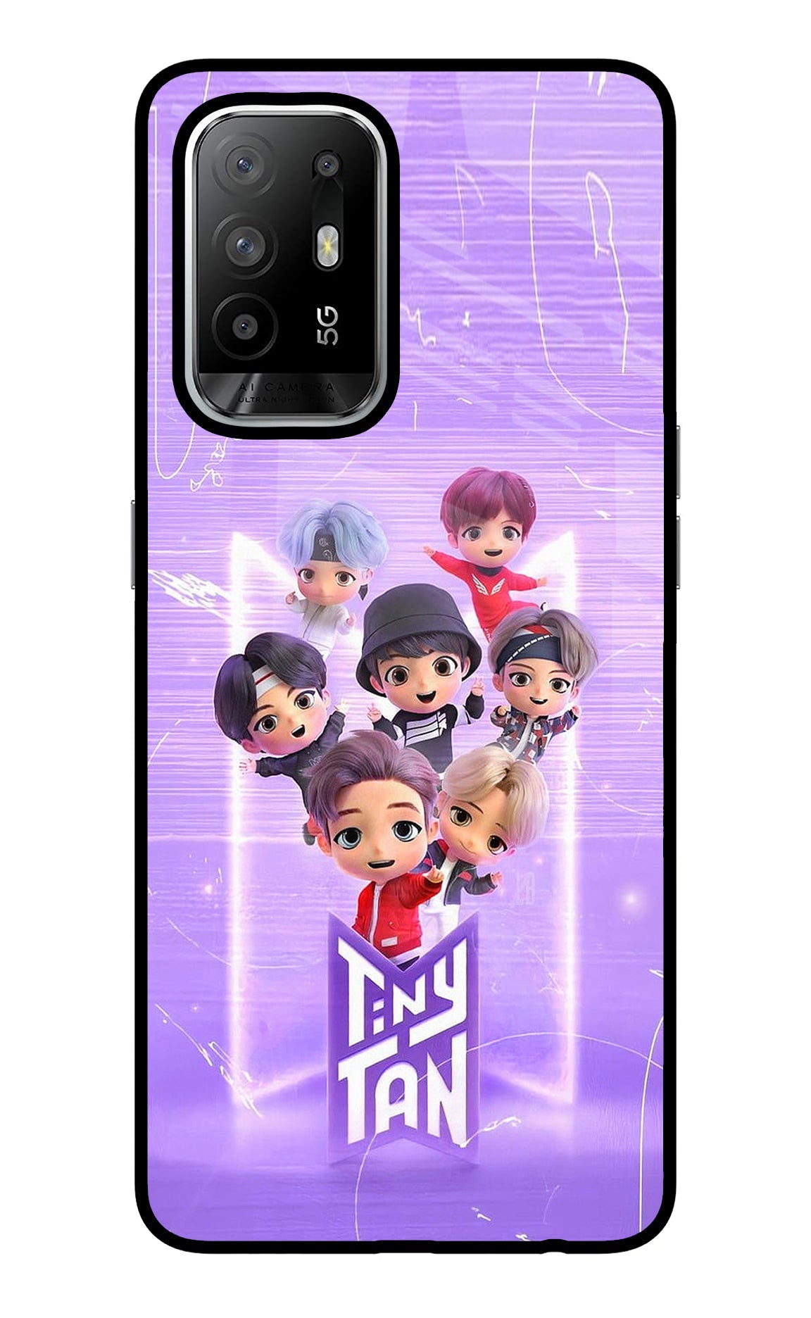 BTS Tiny Tan Oppo F19 Pro+ Glass Case