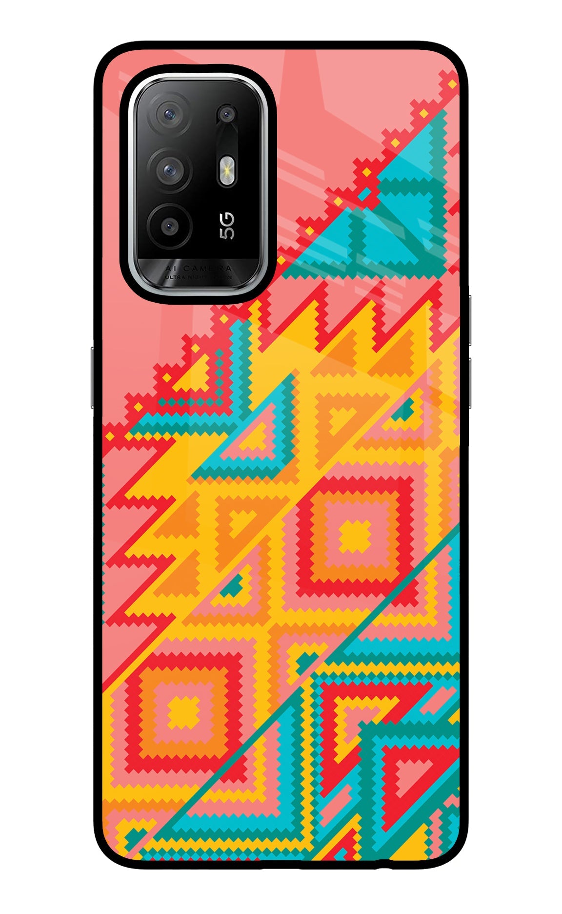 Aztec Tribal Oppo F19 Pro+ Glass Case