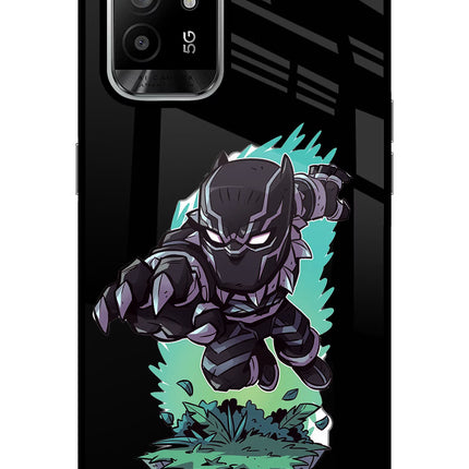 Black Panther Oppo F19 Pro+ Glass Case Back Cover by Casekaro
